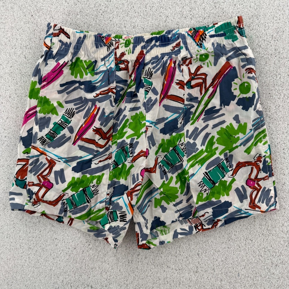 VTG Jams World Shorts Mens Medium Tropical Volleyball Surf Hawaii Cotton USA‎
